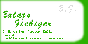 balazs fiebiger business card